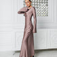 Satin Long Sleeve Maxi Dress