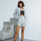 Suit jacket with shorts