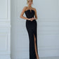 Strapless V-neck Maxi Dress