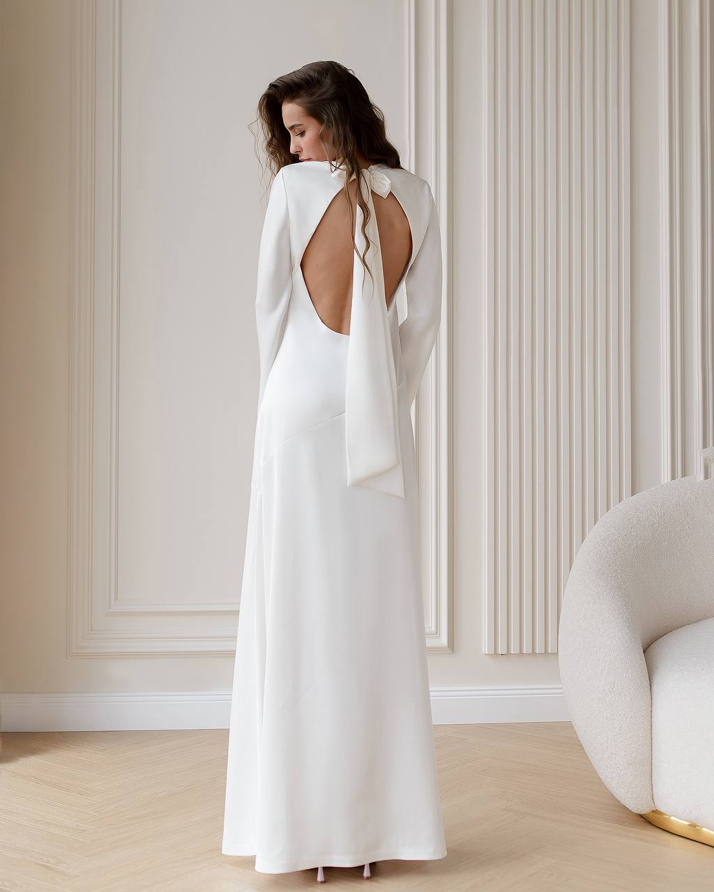 Satin Backless Maxi Dress