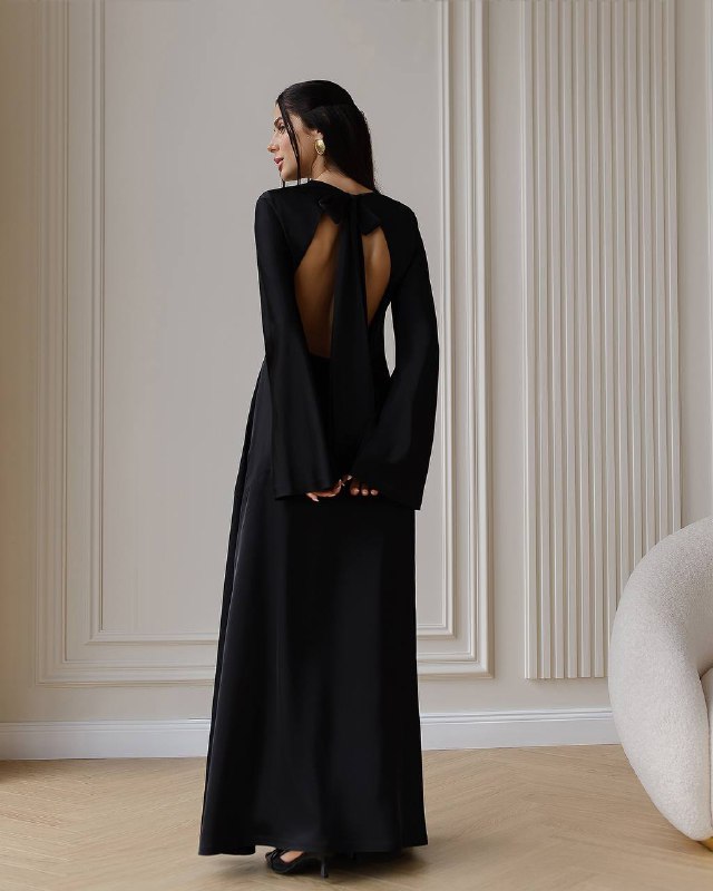 Satin Backless Maxi Dress