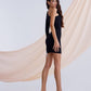 One-Shoulder Fringed Mini Dress