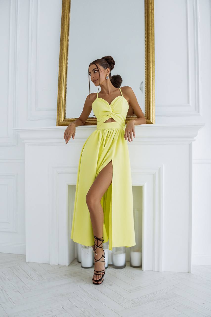 Sweetheart Cut-Out Midi Dress