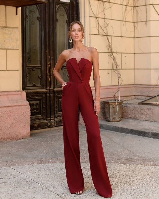 V-neck Sleeveless Jumpsuit (Copy)