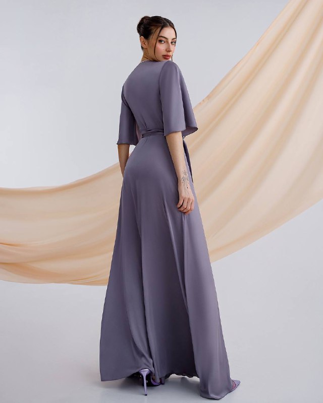 Silk Wrap Maxi Dress