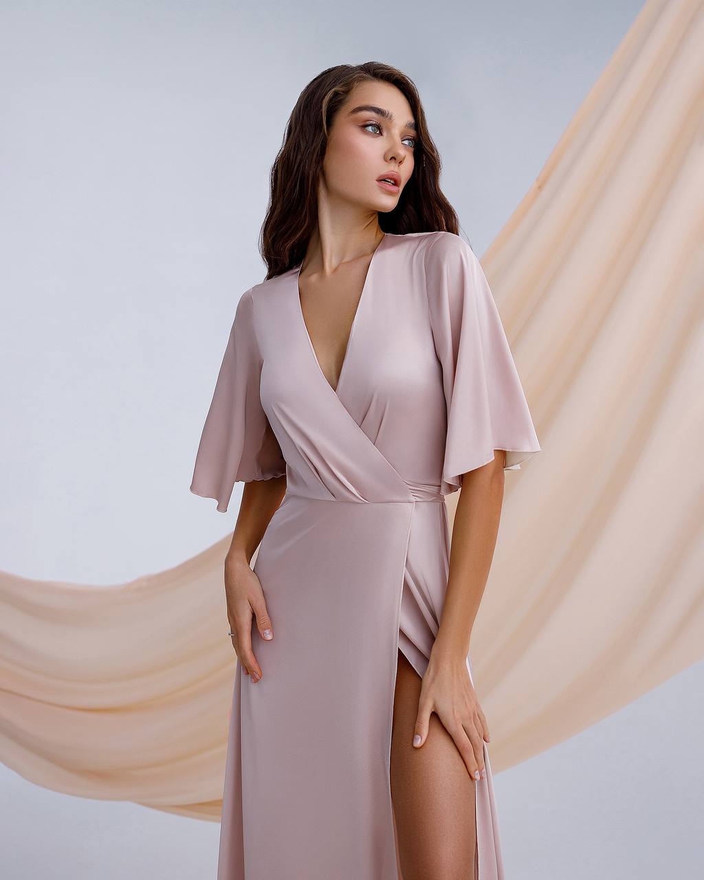 Silk Wrap Maxi Dress