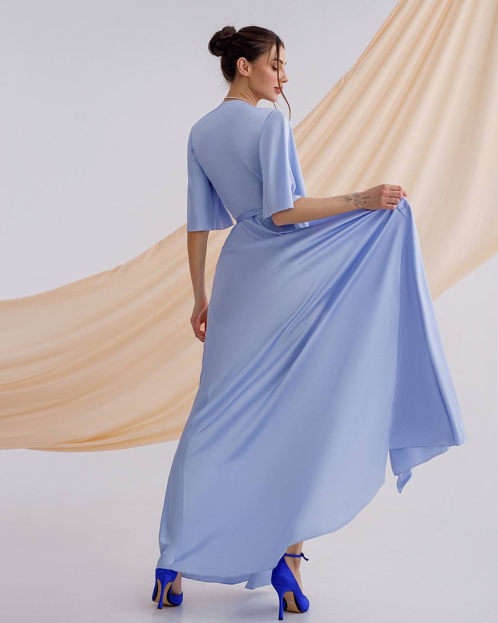 Silk Wrap Maxi Dress