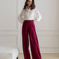 High Waist Fitted Palazzo Pants