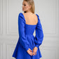 Backless Puff Sleeve Mini Dress