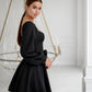 Backless Puff Sleeve Mini Dress