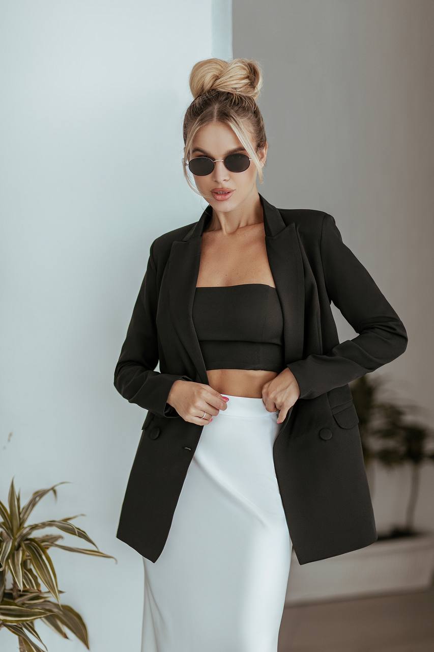 Belted Double Breasted Blazer