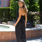 Cross-Neck Sleeveless Jumpsuit