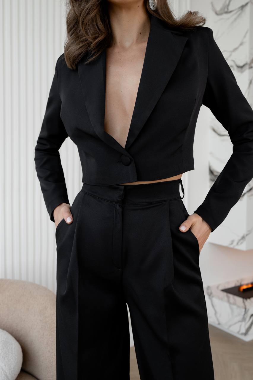 Alexa Crop Jacket Suit 2-Piece