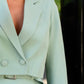 Crop Jacket Skirt Suit 2-Piece Suit