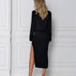 Crop Jacket Skirt Suit 2-Piece Suit