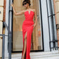 Strapless V-neck Maxi Dress