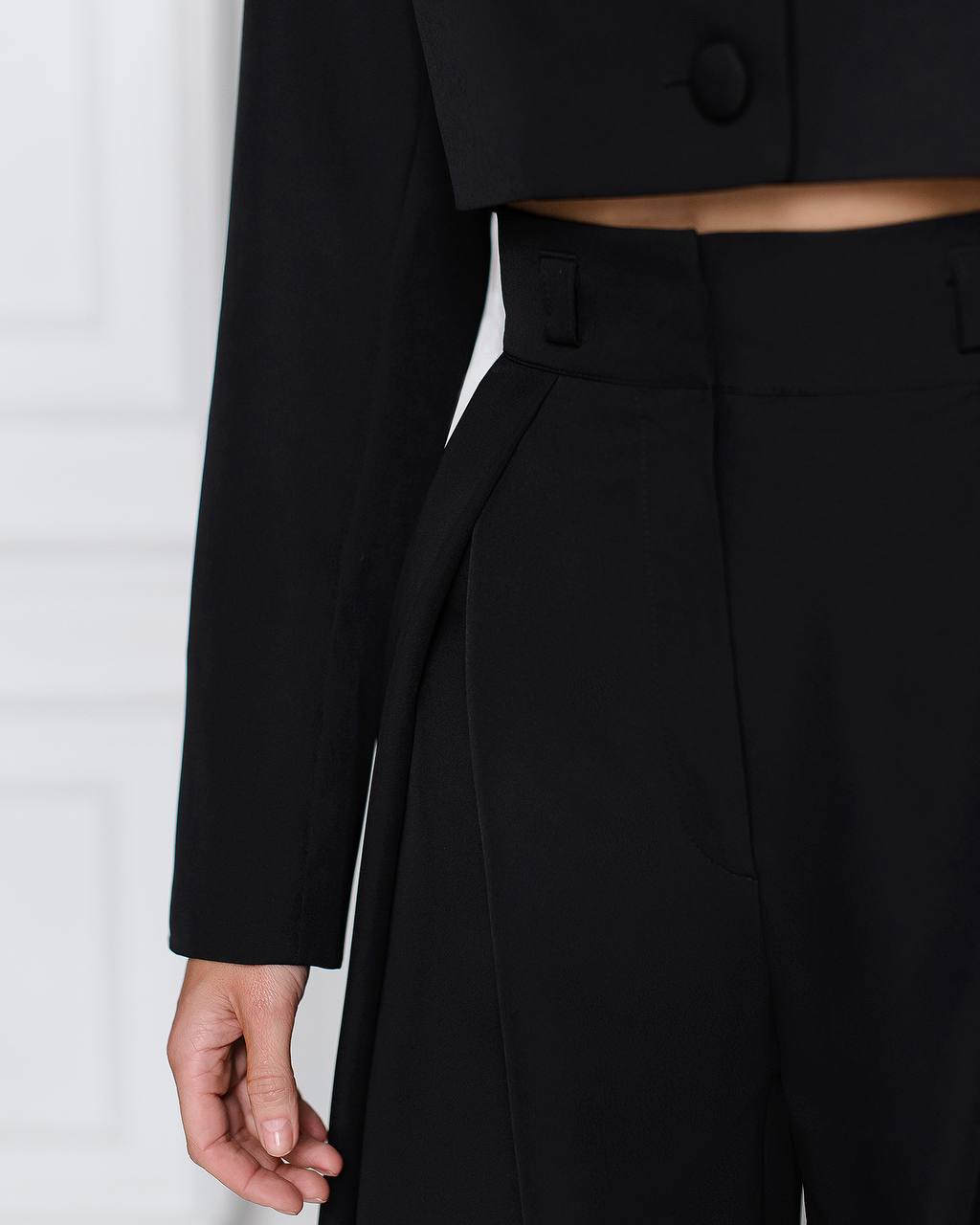 High Waist Fitted Palazzo Pants