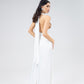Satin Tie-Neck Halter Maxi Dress