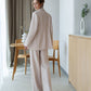 Double-Breasted Style Relaxed Fit Suit 2-Piece