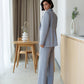 Double-Breasted Style Relaxed Fit Suit 2-Piece