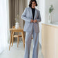 Double-Breasted Style Relaxed Fit Suit 2-Piece