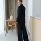 Double-Breasted Style Relaxed Fit Suit 2-Piece
