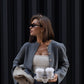 Button Cardigan and Mini Skirt Set