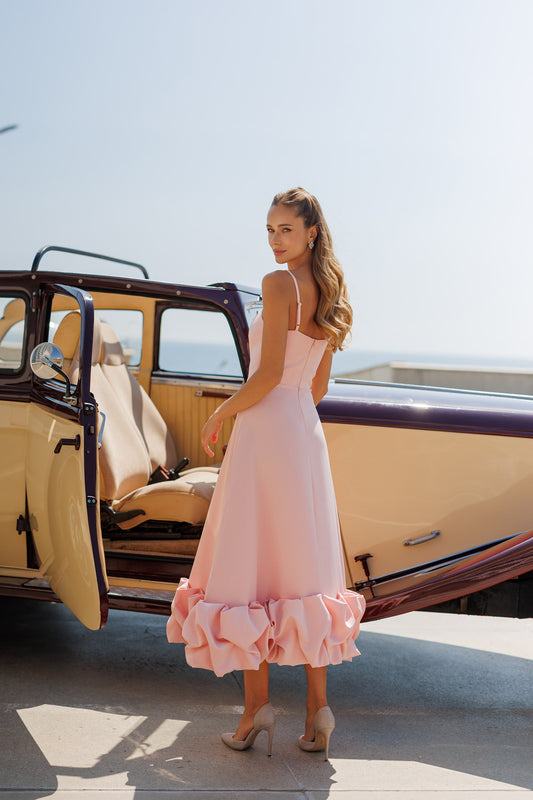 Swan Strappy Midi Dress