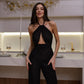 Bow Top Backless Jumpsuit