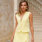 Tailored Vest & Overlap Mini Skort Set 2-Piece