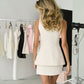 Tweed Waistcoat & Mini Skirt Set 2-Piece