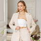 Alexa Notch Lapel Jacket Flared Pants Suit 2-Piece