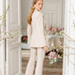 Alexa Notch Lapel Jacket Flared Pants Suit 2-Piece