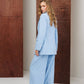 Single-Breasted Wide-Leg Suit 2-Piece