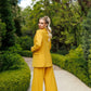 Single-Breasted Wide-Leg Suit 2-Piece