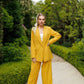 Single-Breasted Wide-Leg Suit 2-Piece