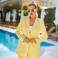 Single-Breasted Wide-Leg Suit 2-Piece