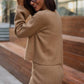 Button Cardigan and Mini Skirt Set
