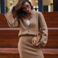 Button Cardigan and Mini Skirt Set