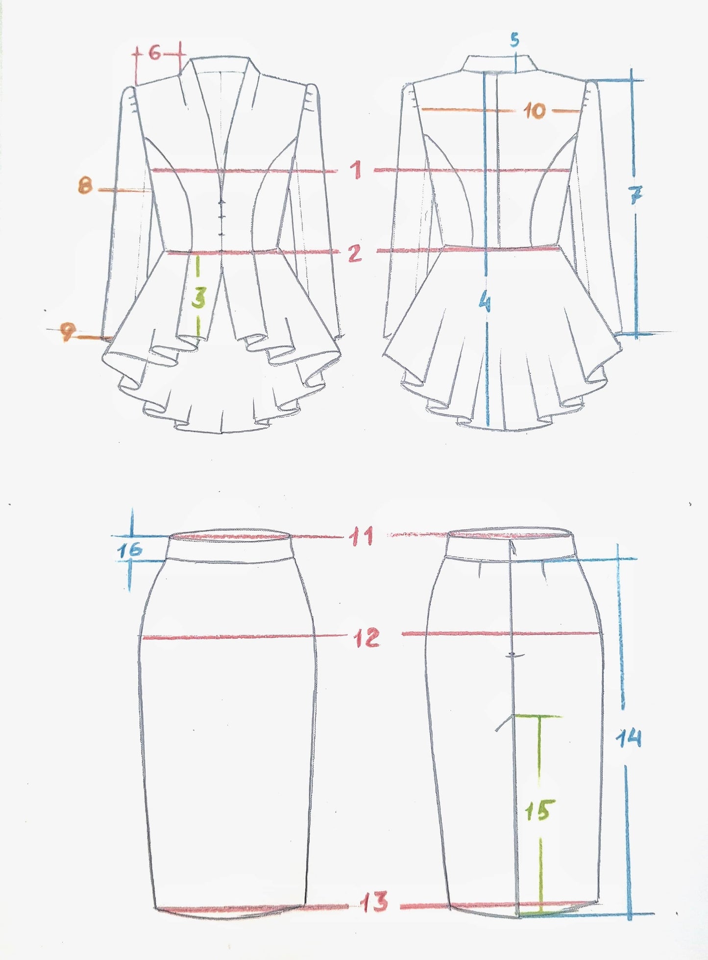 Midi Skirt Slip Long Sleeve Glam Deep V Business Meeting Suit