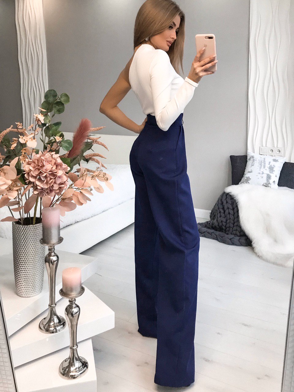 Waist Fitted Palazzo Pants