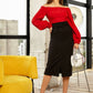 High Waist Belted Mini Skirt