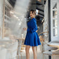 Satin Long Sleeve Mini Dress