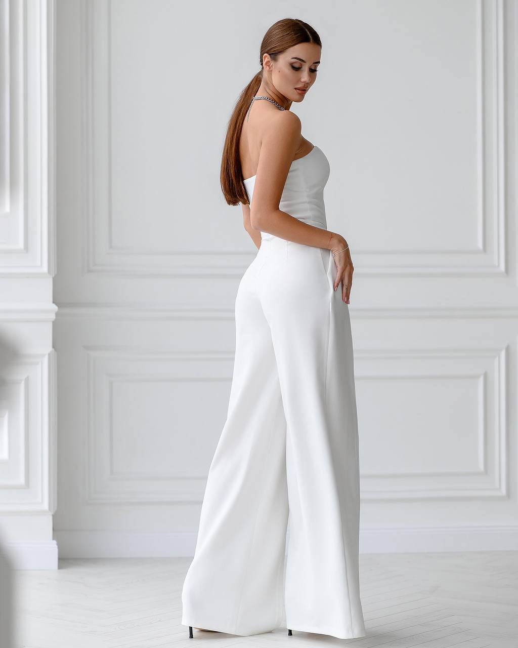 High Waist Slit Cuff Сulottes