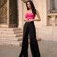 High Waist Slit Cuff Сulottes