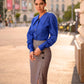 Puff Sleeve Collared Blouse