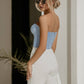 Satin Sweetheart Crop Top