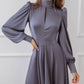 Silk Long Sleeve Maxi Dress