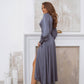 Silk Long Sleeve Maxi Dress