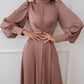Silk Long Sleeve Maxi Dress